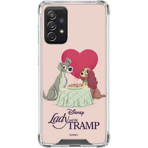 Disney Lady & The Tramp Spaghetti Dinner Galaxy A72 5G Clear Case